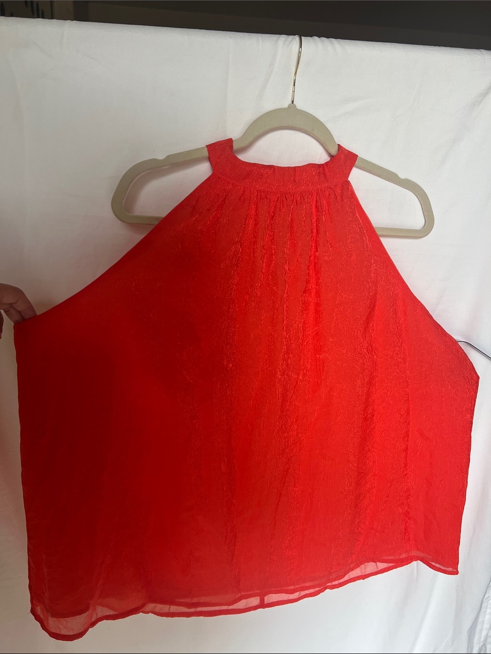 Red Halter Neck Women's Top